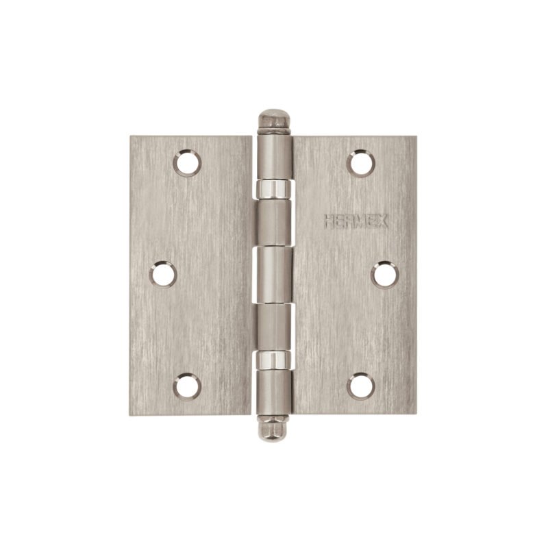 BC-354R.jpg Código: 43223 Bisagra cuadrada 3-1/2' acero inox, cabeza redonda, HERMEX BC-354R