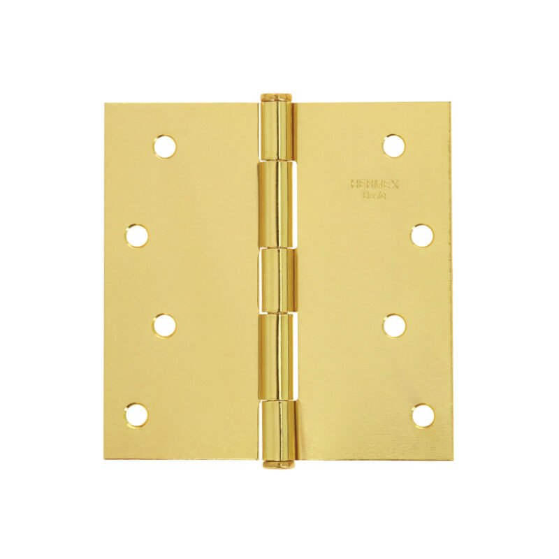 BC-401PP.jpg Código: 23686 Bisagra cuadrada, 4',latonado, cabeza plana, HERMEX BASIC BC-401PP