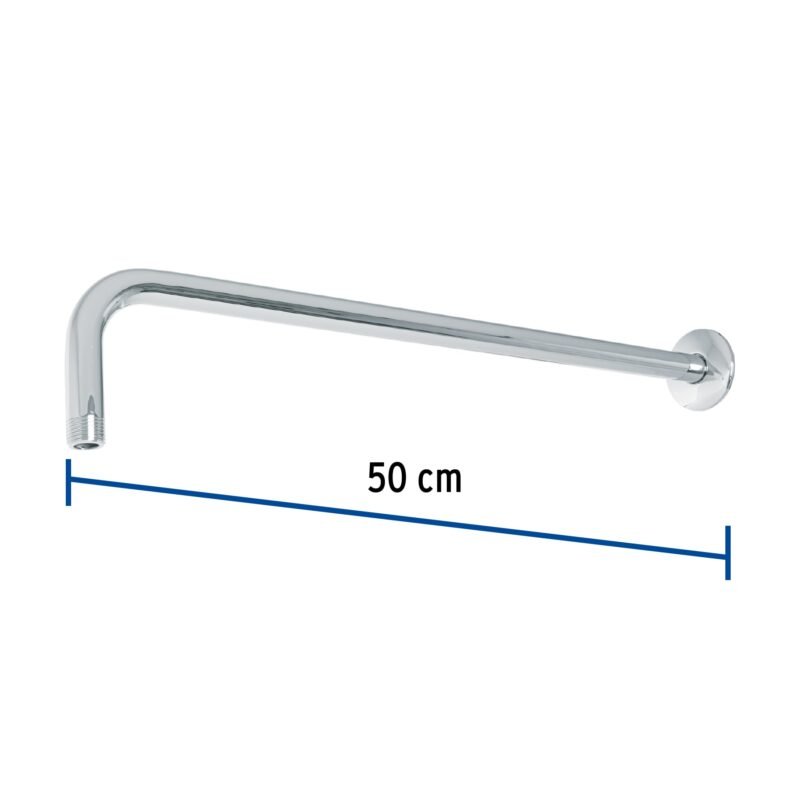 BCH-650FC2.jpg Código: 47752 Brazo recto 50 cm con chapetón para regadera, cromo, Foset BCH-650