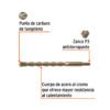 Código: 102356 Broca para concreto 19 x 300 mm, Truper BCT-19X300