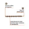 Código: 11257 Broca para concreto de 1 x 12', Truper BCT-1X12