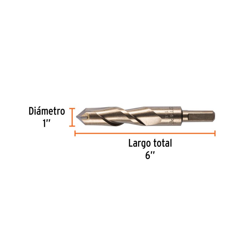 BCT-1X6FC2.jpg Código: 11254 Broca para concreto de 1 x 6', Truper BCT-1X6
