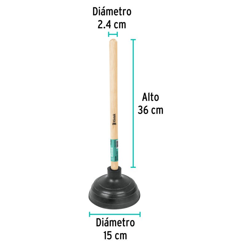 Print Código: 55850 Bomba destapacaños de 15 cm, KLINTEK BODE-6