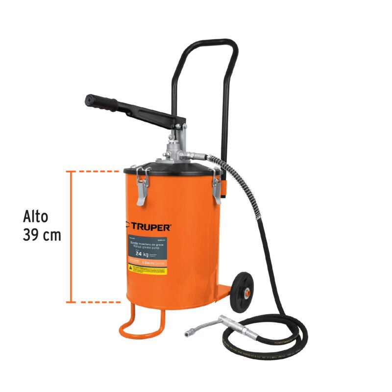 BOMIN-24FC2.jpg Código: 16850 Bomba inyectora de grasa, 24 kg, Truper BOMIN-24