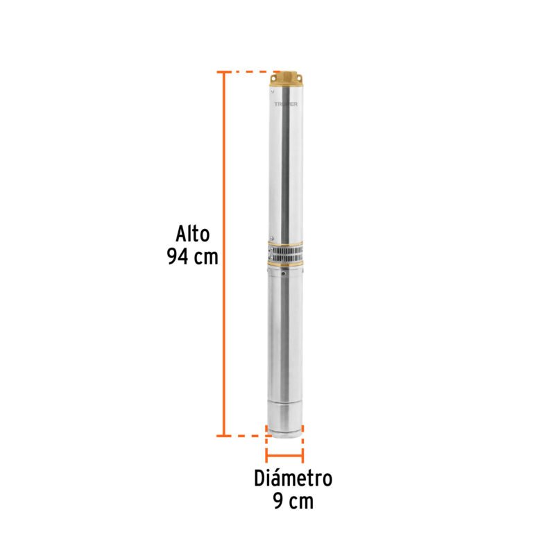 BOS-2LM-2FC2.jpg Código: 102977 Bomba sumergible tipo bala, 2HP, uso agrícola, 220V, TRUPER BOS-2LM-2