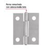 Código: 45682 Bolsa con 2 bisagras rectangulares 1-1/2', acero pulido BR-150B
