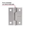 Código: 45683 Bolsa con 2 bisagras rectangulares 2', acero pulido BR-200B