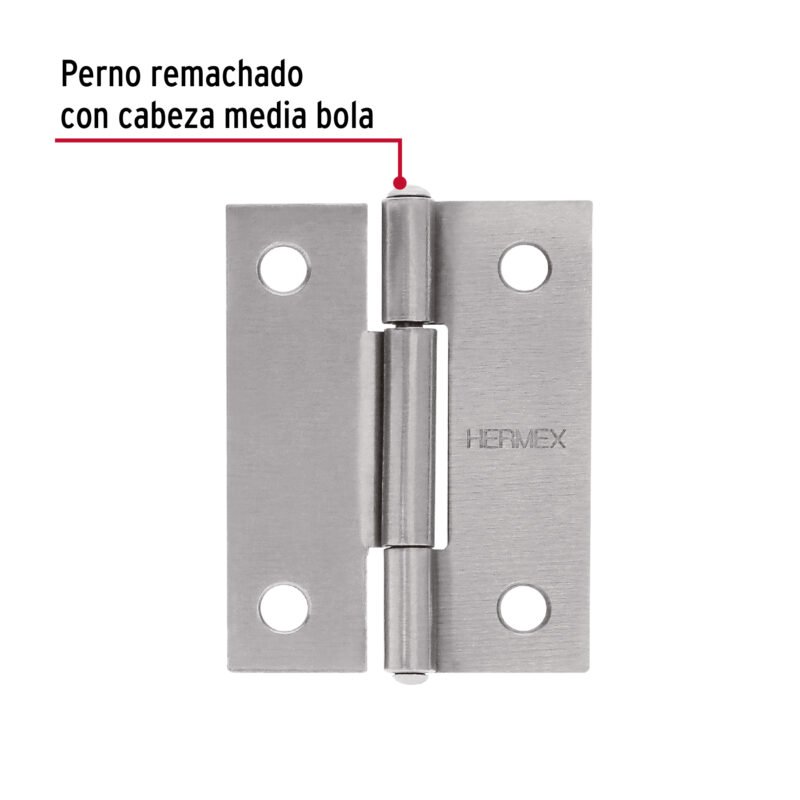 BR-200BFC1.jpg Código: 45683 Bolsa con 2 bisagras rectangulares 2', acero pulido BR-200B