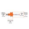 Código: 10674 Broca router, jovel, 1', con balero, Truper BROU-J1X