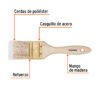 Código: 13344 Brocha cerdas sintéticas 2' corte recto, mango de madera BRT-2S
