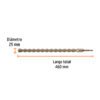Código: 101211 Broca SDS Plus 25 x 460 mm, Truper BS-25X460