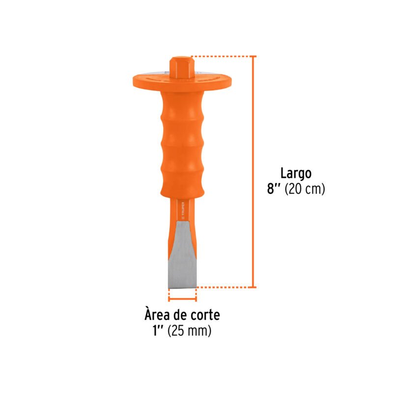 C-1X8GFC2.jpg Código: 12276 Cincel de corte frío 1 x 8' con grip, Truper C-1X8G