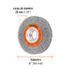 Código: 11526 Carda alambre ondulado 6' x 1-1/8' para esmeril, Truper CA-106