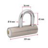 Código: 43365 Candado de acero, 109mm, gancho corto, llave de puntos CA-109Q