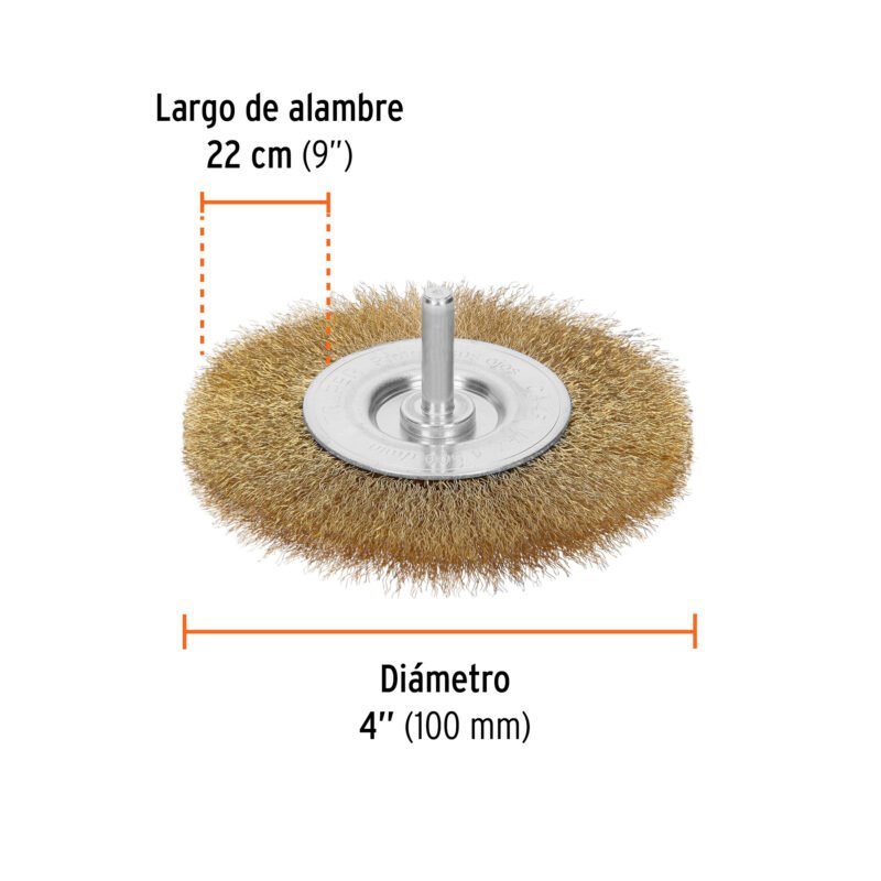 CA-4FFC2.jpg Código: 11576 Carda circular 4' alambre fino para taladro, Truper CA-4F
