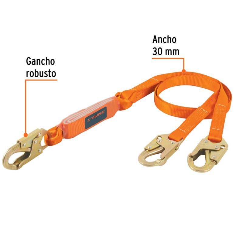 Código: 17041 Línea de vida con absorbedor de impacto, doble brazo, ANSI CAB-5433-18-A