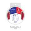 Código: 40249 Carrete con 10 m de cable THHW-LS 8 AWG rojo, Volteck CAB-8R-10