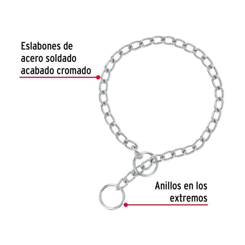 Código: 44291 Collar de entrenamiento para perro, 50 cm, eslabón de 3 mm CACA-30