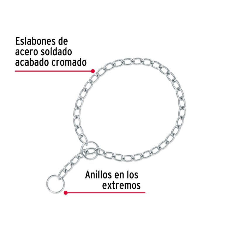 Código: 44293 Collar de entrenamiento para perro, 60 cm, eslabón de 4 mm CACA-40