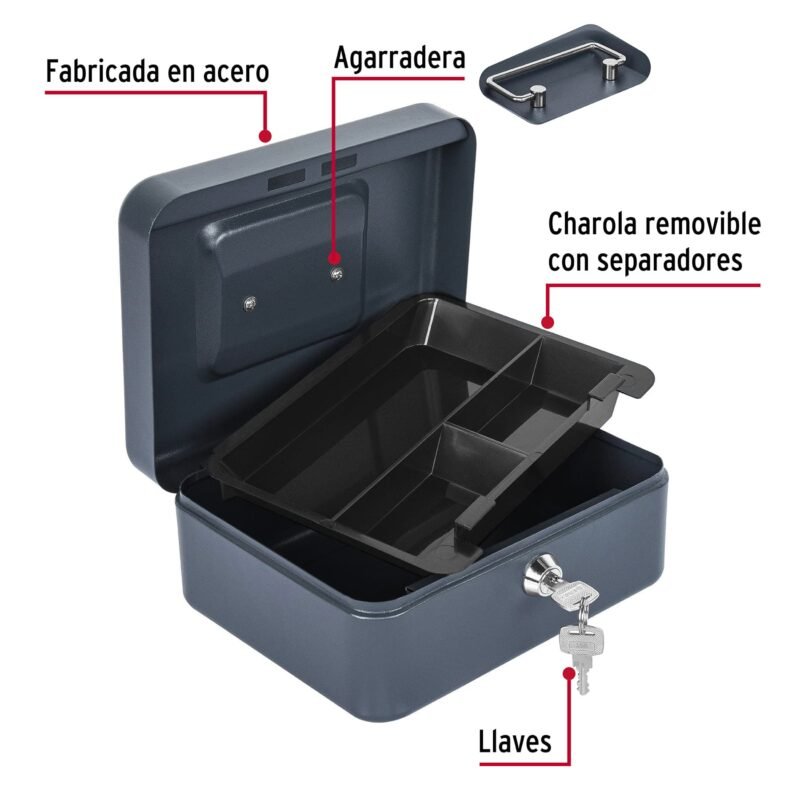 CADI-20FC1.jpg Código: 43074 Caja para dinero, 20 cm, HERMEX CADI-20