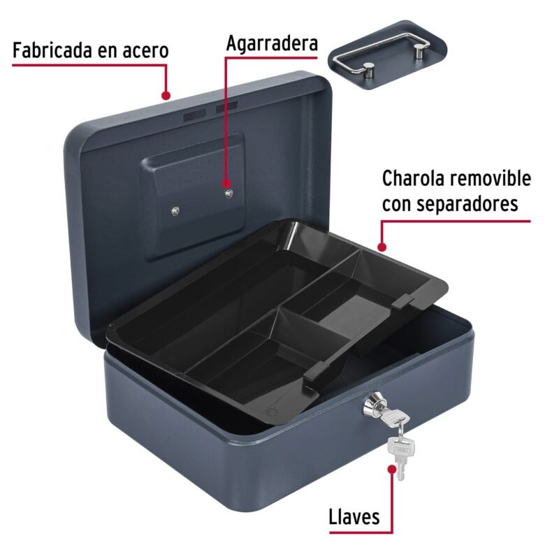 CADI-25FC1.jpg Código: 43075 Caja para dinero, 25 cm, HERMEX CADI-25
