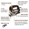 Código: 15348 Sierra caladora 750W 5.9 A vel. variable, TRUPER INDUSTRIAL CALA-NX6