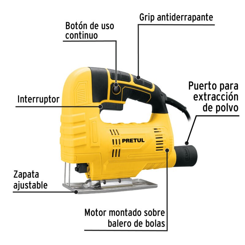 CALA-P4FC1.jpg Código: 29003 Sierra caladora 400W, PRETUL CALA-P4