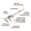 Código: 14388 Calibrador vernier digital 6' acero inox, std y mm, Truper CALDI-6MP