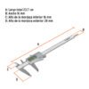 Código: 14388 Calibrador vernier digital 6' acero inox, std y mm, Truper CALDI-6MP