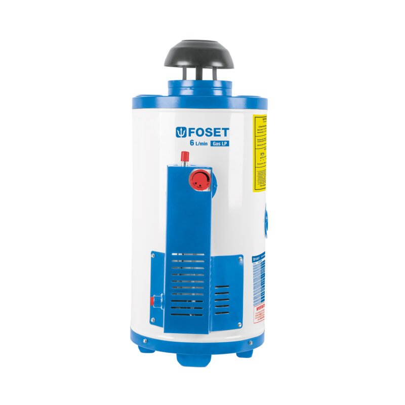 CALE-6PA.jpg Código: 47921 Calentador de paso, rápida recup, 6L, 1 serv, gas LP, Foset CALE-6PA