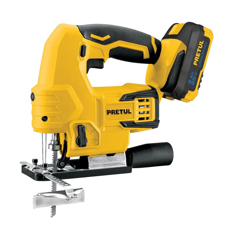 CALI-20P.jpg Código: 28270 Sierra caladora, 20V, 1 batería 2Ah, PRETUL CALI-20P