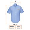 Código: 60349 Camisa manga corta para hombre, azul, M, Truper CAM-AZ-CM