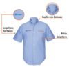 Código: 60351 Camisa manga corta para hombre, azul, EG, Truper CAM-AZ-CXL