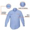 Código: 60346 Camisa manga larga para hombre, azul, G, Truper CAM-AZ-LL