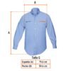Código: 60346 Camisa manga larga para hombre, azul, G, Truper CAM-AZ-LL