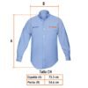 Código: 60344 Camisa manga larga para hombre, azul, CH, Truper CAM-AZ-LS