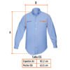 Código: 60347 Camisa manga larga para hombre, azul, EG, Truper CAM-AZ-LXL
