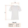 Código: 60005 Playera cuello redondo para hombre, blanca, G, Truper CAM-BLA-40