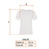 Código: 60010 Playera cuello redondo para hombre, blanca, EG, Truper CAM-BLA-42