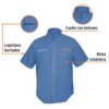 Código: 60341 Camisa de mezclilla manga corta para hombre, M, Truper CAM-MEZ-CM