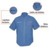 Código: 60340 Camisa de mezclilla manga corta para hombre, CH, Truper CAM-MEZ-CS