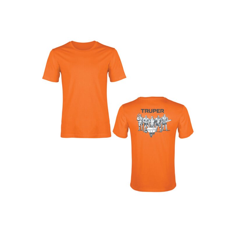 CAM-NAR-36.jpg Código: 68126 Playera cuello redondo para hombre, naranja, CH, Truper CAM-NAR-36