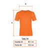 Código: 68126 Playera cuello redondo para hombre, naranja, CH, Truper CAM-NAR-36
