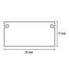 Código: 46282 Canaleta de 1 vía 17 x 35 mm, VOLTECK CAN-1735