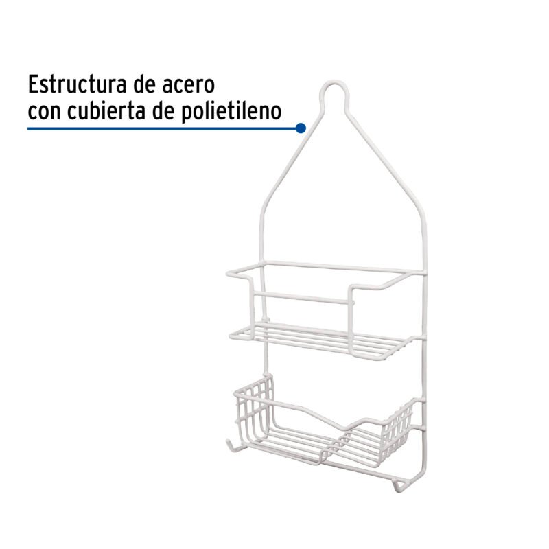 CAN-2REFC1.jpg Código: 49975 Organizador para regadera con cubierta plástica, Foset CAN-2RE