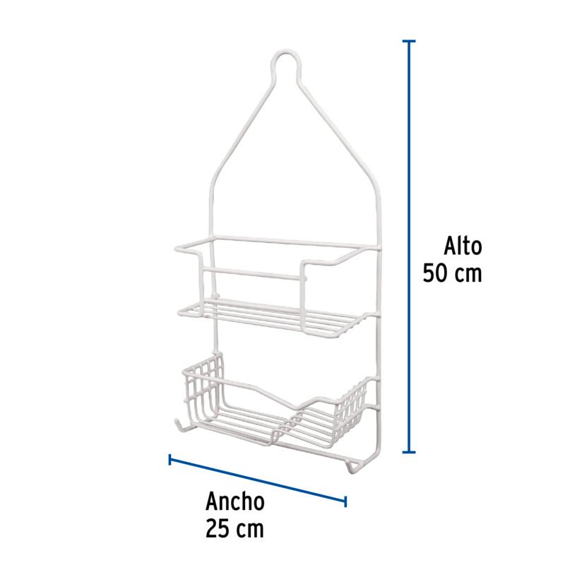 CAN-2REFC2.jpg Código: 49975 Organizador para regadera con cubierta plástica, Foset CAN-2RE