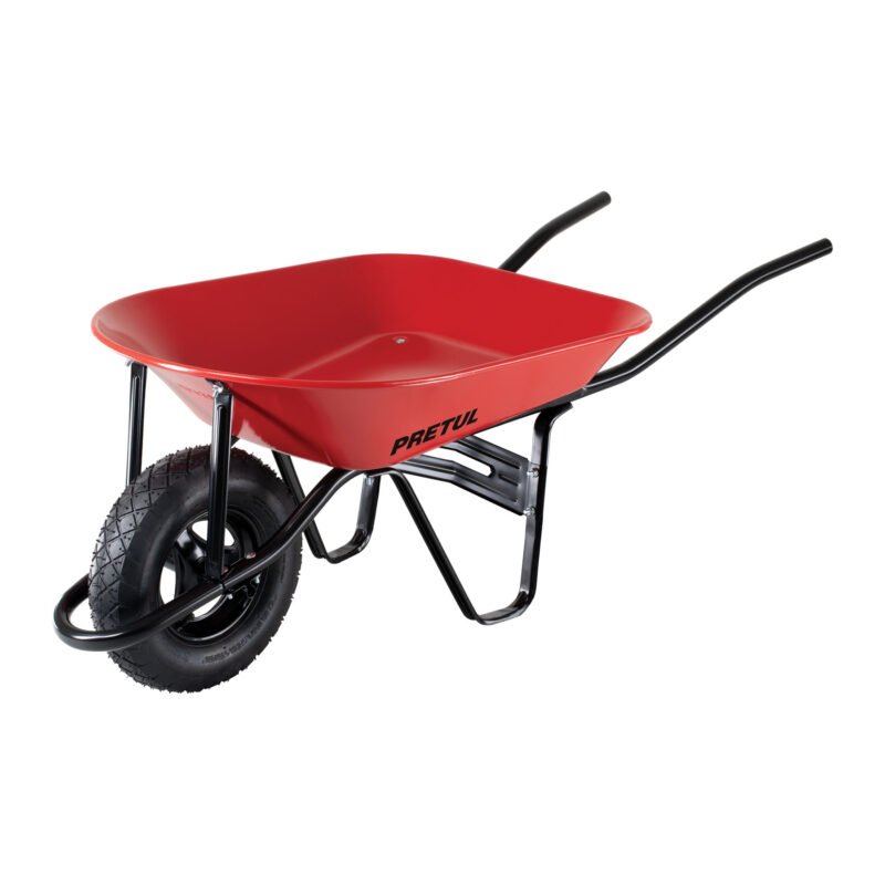 CAP-40NB.jpg Código: 20628 Carretilla 4 ft3 roja,neumática,bastidor tubular, PRETUL CAP-40NB