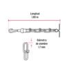 Código: 44312 Cadena de 1.8 m de amarre para perro, 1.7 mm, Fiero CAPE-20V
