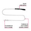 Código: 44281 Correa de 1.2 m de paseo para perro, eslabón 2.5 mm, Fiero CAPE-25