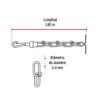 Código: 44314 Cadena de 1.8 m de amarre para perro, 2.4 mm, Fiero CAPE-30V